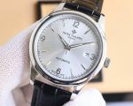 Patek Philippe Women Watch Calatrava 8215 Movement 40mm 316L Steel Waterproof 100m Silver Case Watch